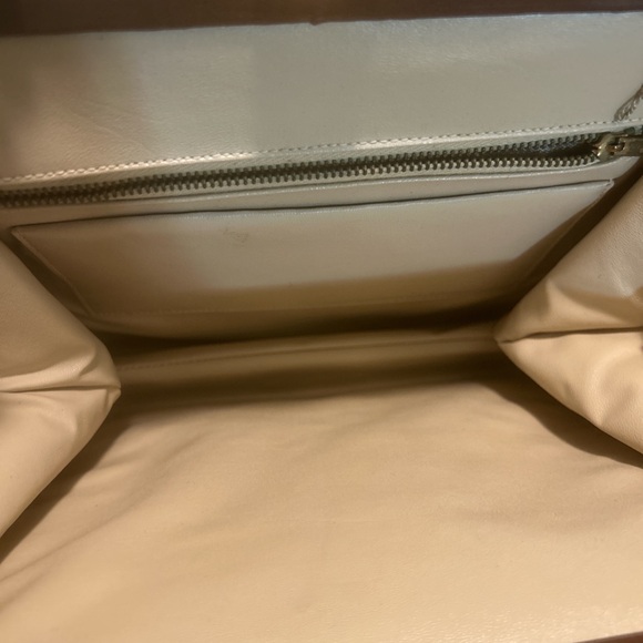 Brown Leather Faux Handbag with Black Accent - Picture 6 of 6